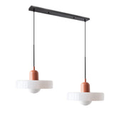 Tyalez 2 Heads Modern Bauhaus Glass Pendant Light