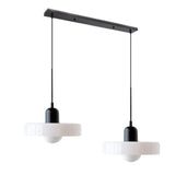 Tyalez 2 Heads Modern Bauhaus Glass Pendant Light