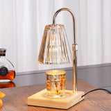 Tyalez Contemporary Nordic Brown Glass Bedroom Mini Warming Candle Lamp