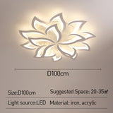 Tyalez Contemporary Flower Shape Iron LED Ceiling Light For Living Room