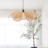 Tyalez Rattan Petal Rustic Lamp Shade Pendant Light