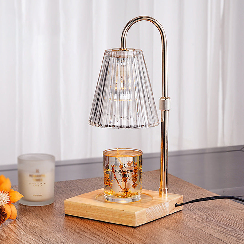 Tyalez Contemporary Nordic Brown Glass Bedroom Mini Warming Candle Lamp