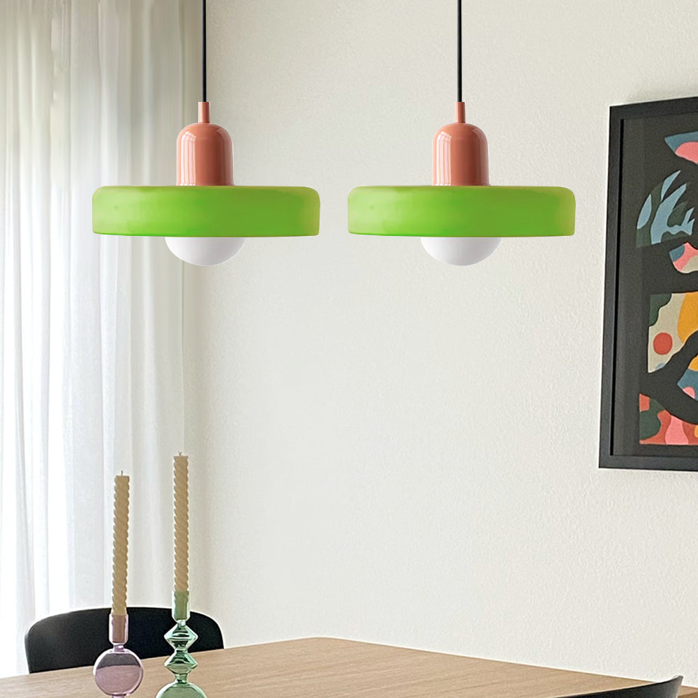 Tyalez 2 Heads Modern Bauhaus Glass Pendant Light