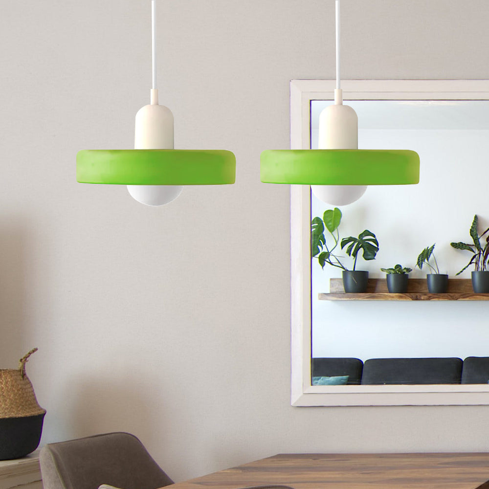 Tyalez 2 Heads Modern Bauhaus Glass Pendant Light