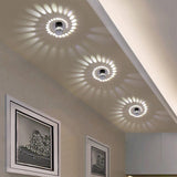 Tyalez Stylish Indoor Spiral Aluminum RGB LED Wall Lights For Living Room