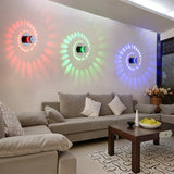 Tyalez Stylish Indoor Spiral Aluminum RGB LED Wall Lights For Living Room
