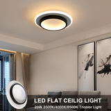 Tyalez Acrylic LED Mini Ceiling Lights, black, 24cm, round, 3 Light Colors Changeable