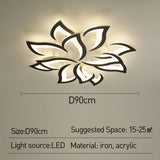 Tyalez Contemporary Flower Shape Iron LED Ceiling Light For Living Room