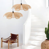 Tyalez Rattan Petal Rustic Lamp Shade Pendant Light