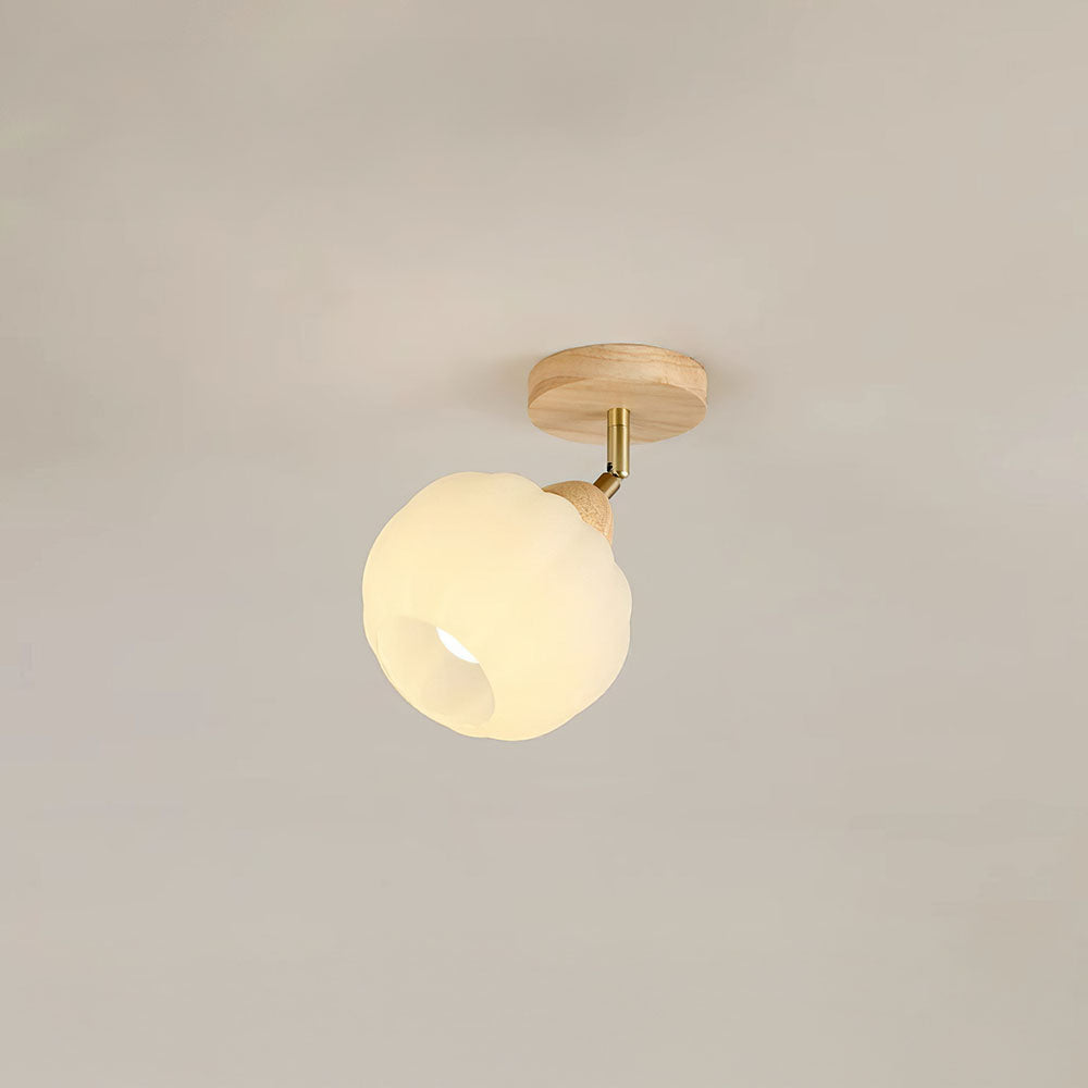 Tyalez Cream Wood Track Lighting Living Room Light Track Ceiling