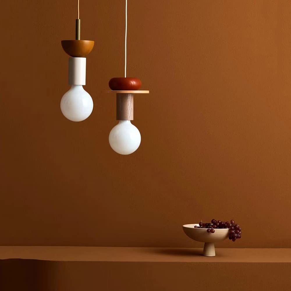 Tyalez Design Colored Wood Blocks Pendant Light