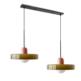 Tyalez 2 Heads Modern Bauhaus Glass Pendant Light