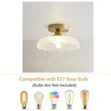 Modern Nordic Ceiling Light – Minimalist Glass Flush Mount Fixture