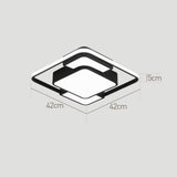Tyalez Modern Simple Square Shape LED Flush Mount Ceiling Light