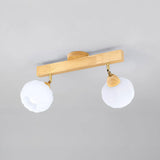 Tyalez Cream Wood Track Lighting Living Room Light Track Ceiling
