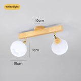 Tyalez Cream Wood Track Lighting Living Room Light Track Ceiling