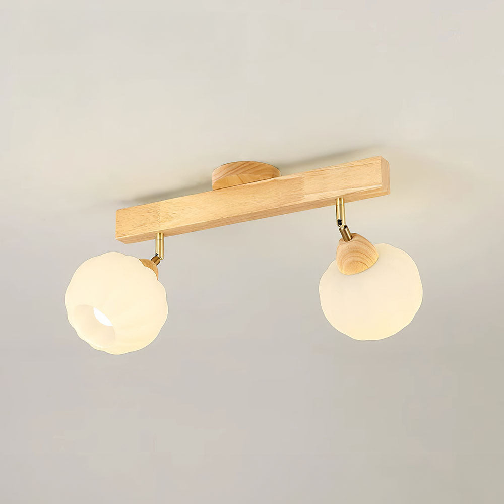 Tyalez Cream Wood Track Lighting Living Room Light Track Ceiling