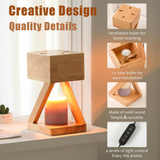 Tyalez Contemporary Wood Bedroom Square Mini Warming Candle Lamp