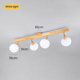 Tyalez Cream Wood Track Lighting Living Room Light Track Ceiling