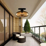 Industrial-Style Globe Glass Ceiling Lamp for Corridor & Entryway