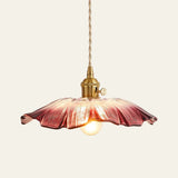 Tyalez Retro Lotus Leaf Shape Glass Pendant Lamp