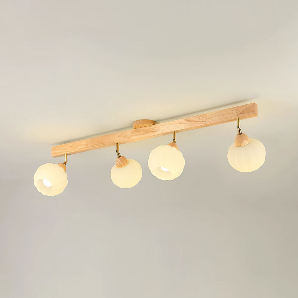 Tyalez Cream Wood Track Lighting Living Room Light Track Ceiling