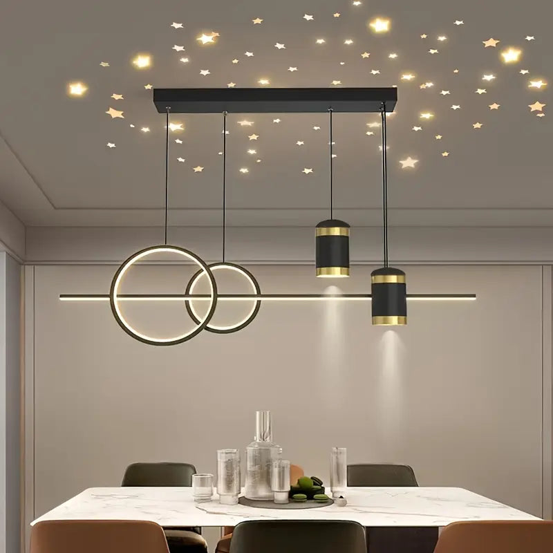 Tyalez Modern LED Star Dimming Pendant Light（three-colour changeable light）