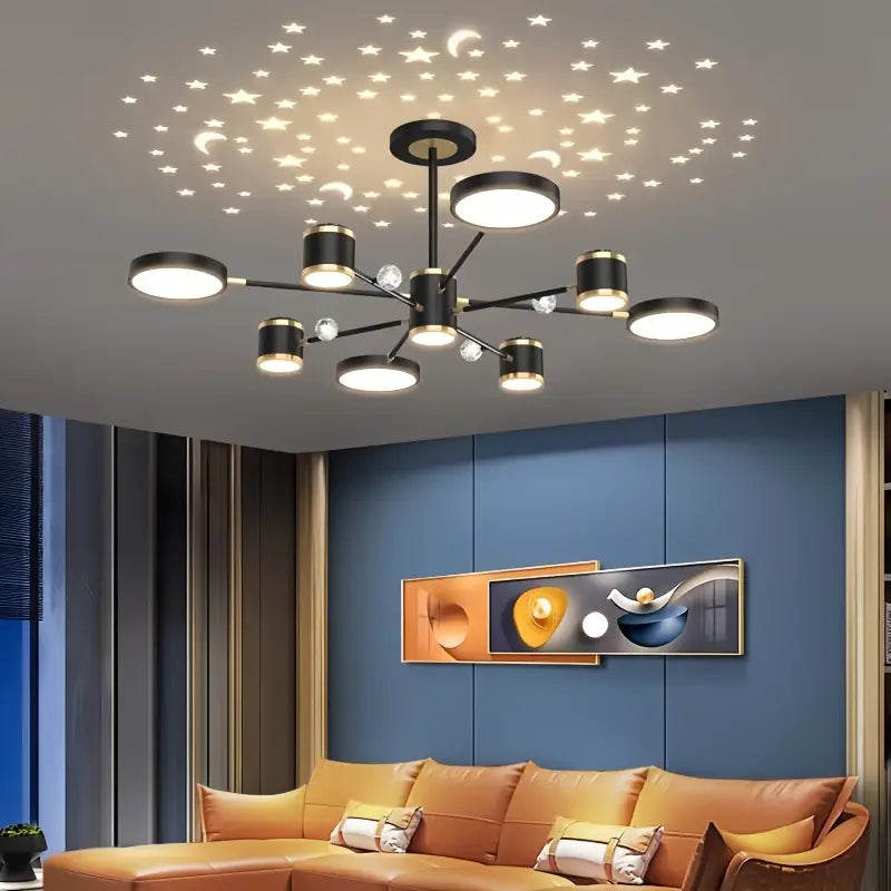 Tyalez Modern LED Star Dimming Pendant Light（three-colour changeable light）