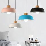 Scandinavian Color Pop Round Aluminum Pendant Lamp