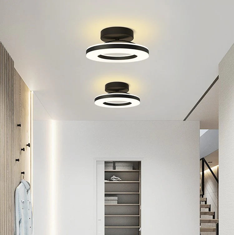 Energy-Efficient Modern Iron LED Ceiling Light