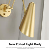 Adjustable Vintage Long Arm Wall Spotlight