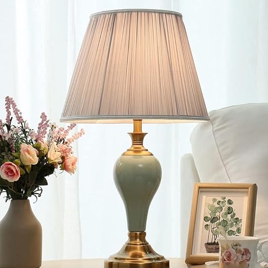 Tyalez Vintage Ceramics Bedroom Table Lamp