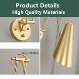Adjustable Vintage Long Arm Wall Spotlight