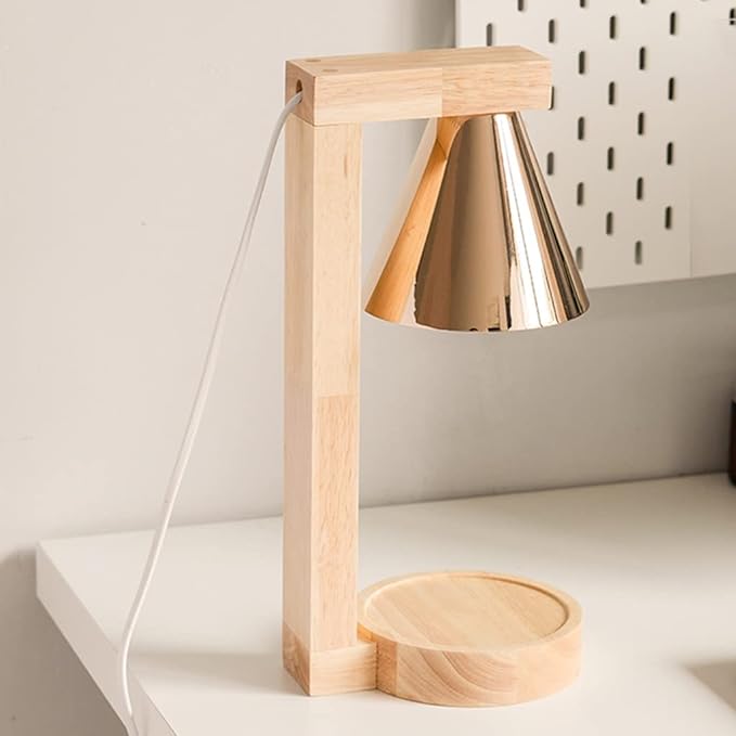 Tyalez Simple Wood Bedroom Mini Warming Candle Lamp