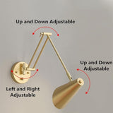Adjustable Vintage Long Arm Wall Spotlight