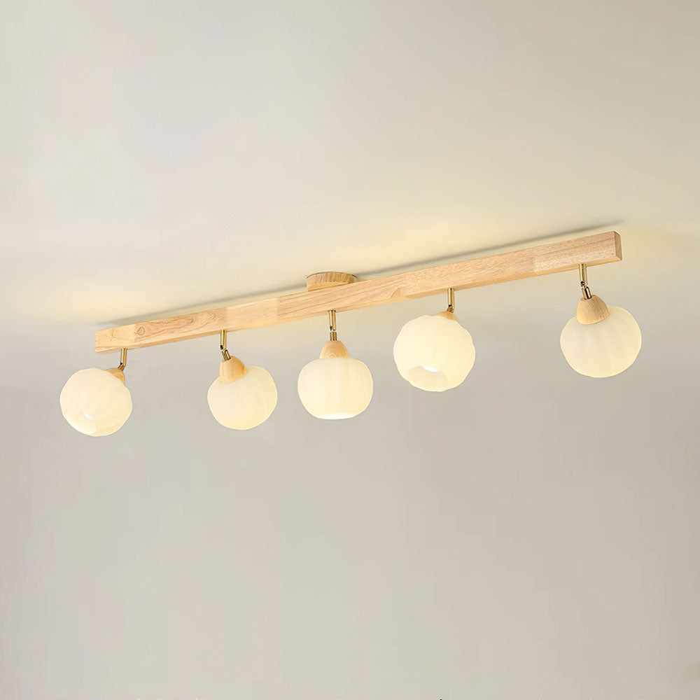 Tyalez Cream Wood Track Lighting Living Room Light Track Ceiling