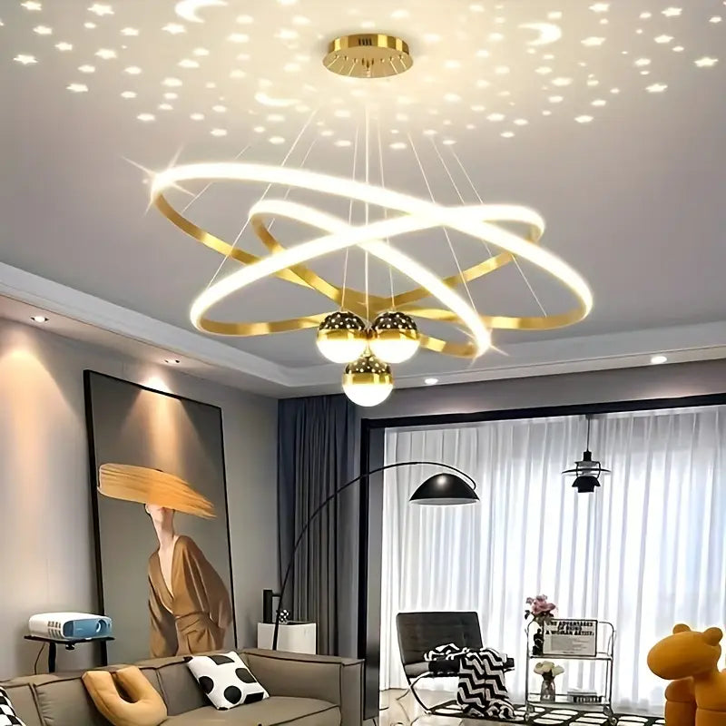 Tyalez Modern LED Star Dimming Pendant Light（three-colour changeable light）