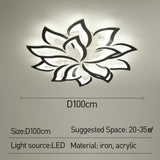 Tyalez Contemporary Flower Shape Iron LED Ceiling Light For Living Room