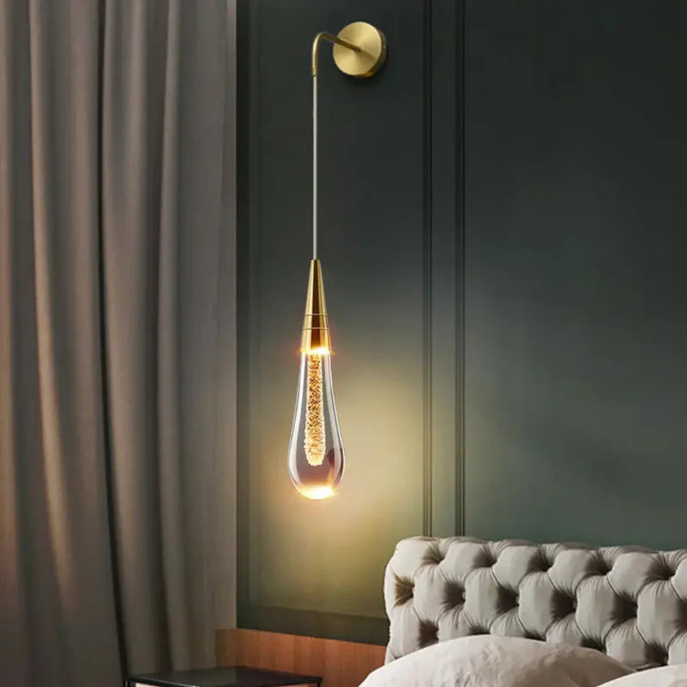 Light Luxury Simple Crystal Bedroom Corridor Wall Lamp