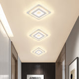 Tyalez Modern Minimalism Square LED Flat Mounted Ceiling Light