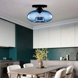 Industrial-Style Globe Glass Ceiling Lamp for Corridor & Entryway