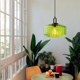 Tyalez Mid Century Striped Glass Pendant Light
