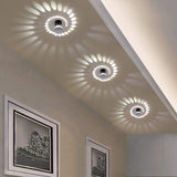 Tyalez Stylish Indoor Spiral Aluminum RGB LED Wall Lights For Living Room