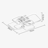 Tyalez Nordic Creativity Multi-square Living Room LED Ceiling Light