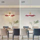 Tyalez Retro Lotus Leaf Shape Glass Pendant Lamp