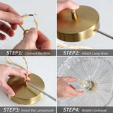 Tyalez Retro Lotus Leaf Shape Glass Pendant Lamp