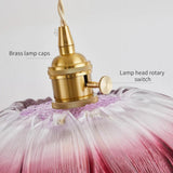 Tyalez Retro Lotus Leaf Shape Glass Pendant Lamp