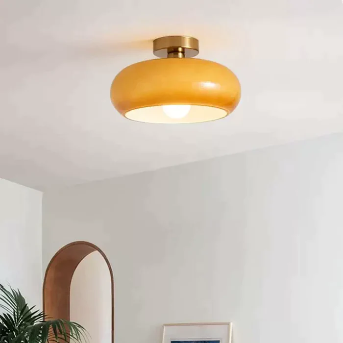 Tyalez Vintage Gold Glass Pendant Ceiling Lights