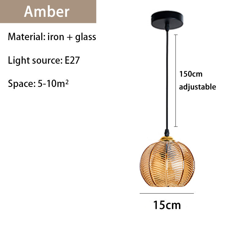 Tyalez Contemporary Glass Patterned Pendant Lights