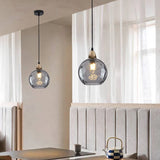 Tyalez Modern Simple Colored Water Pattern Glass Ball Pendant Light